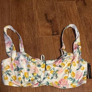 Victoria's Secret Yellow and Blue Bikini Top 38DD